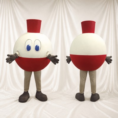White Capsule Character Mascot Costume Full Body for Adults Promotions