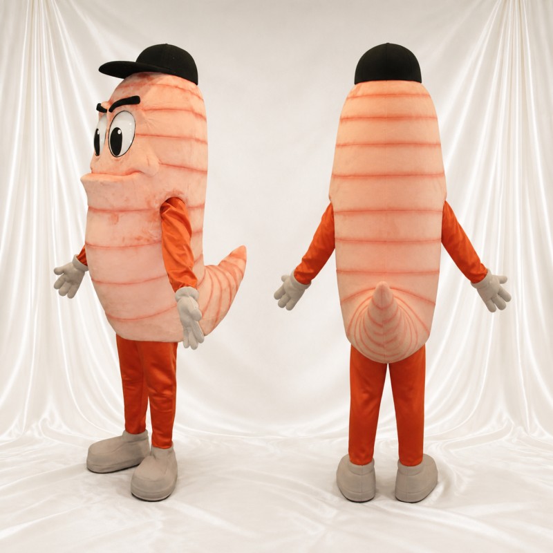 Shrimp Mascot Costume Full Body for Adults Food Events