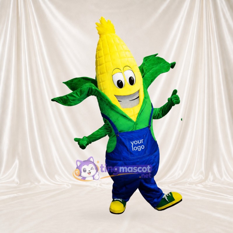 Yellow Corn Mascot Costume Full Body for Adults Food Events