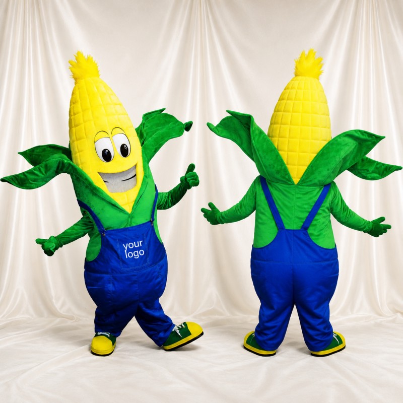 Yellow Corn Mascot Costume Full Body for Adults Food Events