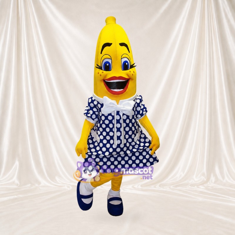 Banana Woman Mascot Costume Full Body for Adults School Events