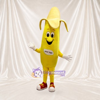 Yellow Banana Mascot Costume Full Body for Adults Food Events