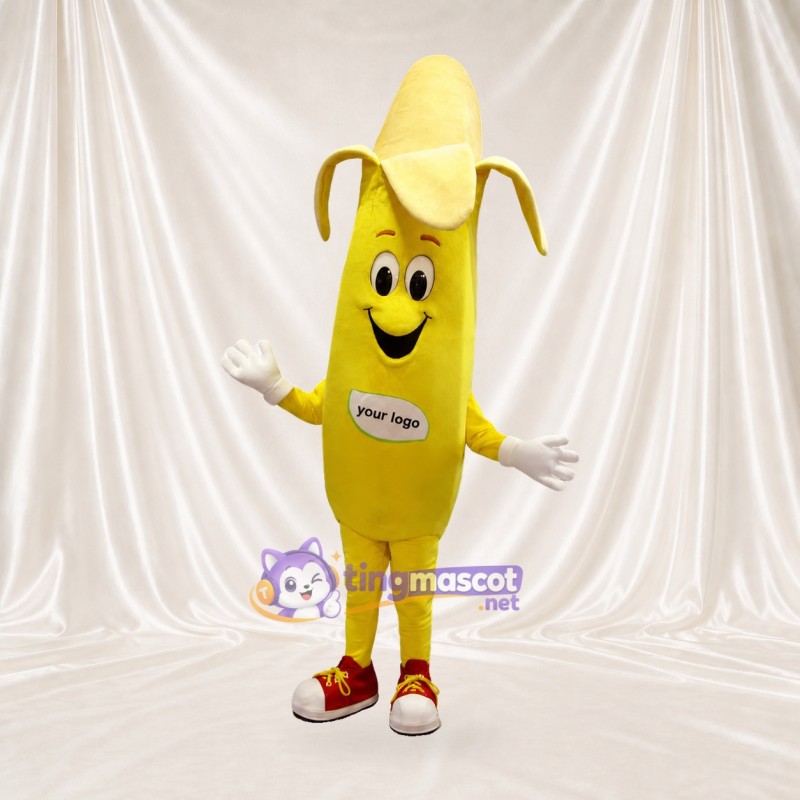 Yellow Banana Mascot Costume Full Body for Adults Food Events