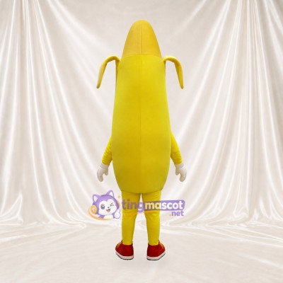Yellow Banana Mascot Costume Full Body for Adults Food Events