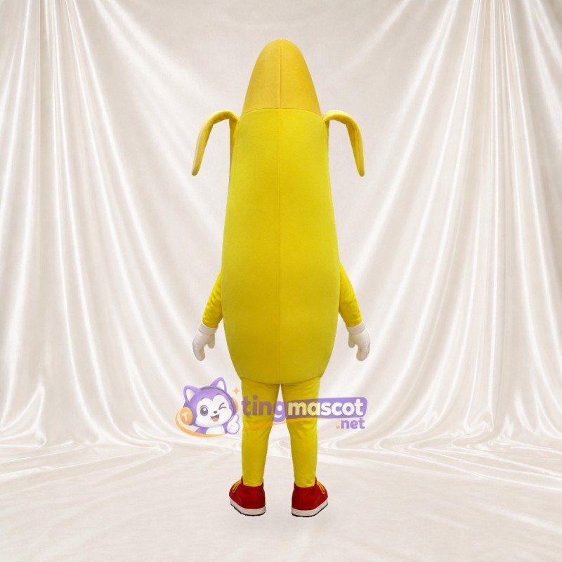 Yellow Banana Mascot Costume Full Body for Adults Food Events