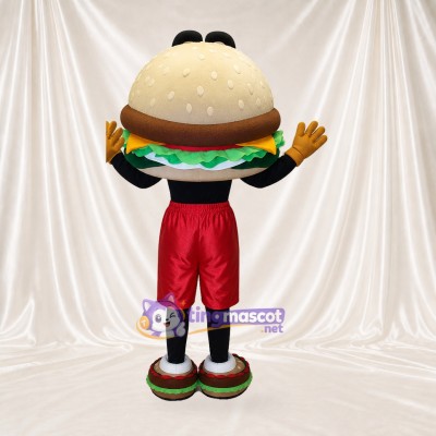 High Visibility Hamburger Mascot Costume Full Body for Adults Food Events