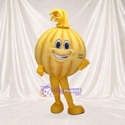 Yellow Onion Mascot Costume Full Body for Adults Food Events