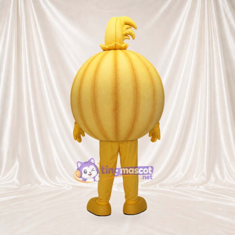Yellow Onion Mascot Costume Full Body for Adults Food Events