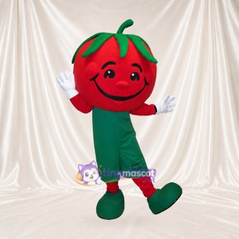Tomate Rouge Haute Visibilité Costume de mascotte intégral pour adultes Événements gastronomiques