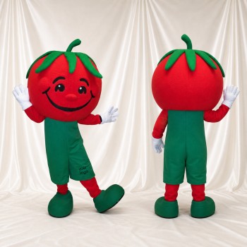 Tomate Rouge Haute Visibilité Costume de mascotte intégral pour adultes Événements gastronomiques