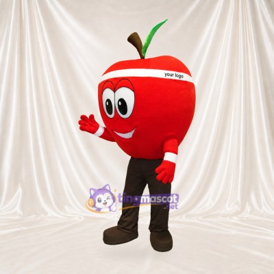 Red Apple Mascot Costume Full Body for Adults Food Events