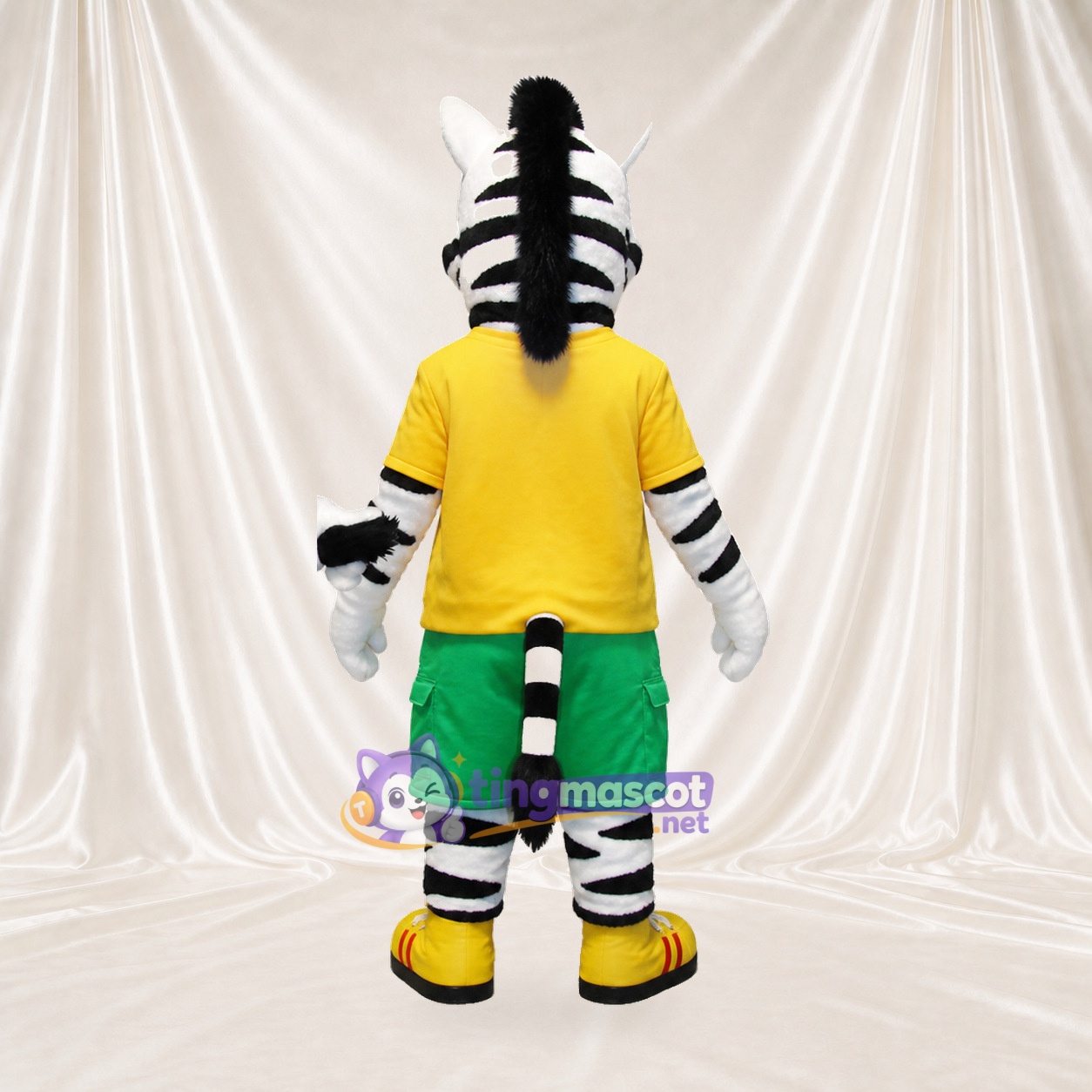 White Zebra Athlete Mascot Costume Full Body for Adults Sports Events