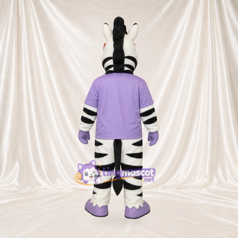 Team Uniform Zebra Athlete Mascot Costume Full Body for Adults Sports Events