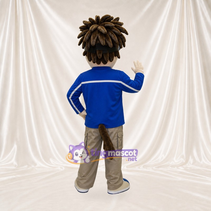 Team Uniform Athlete Boy Mascot Costume Full Body for Adults Sports Events