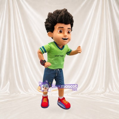 Cartoon Boy Mascot Costume Full Body for Adults Schools