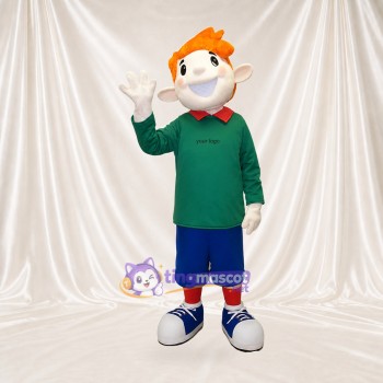 Expressive Color Schoolboy Mascot Costume Full Body for Adults School Events