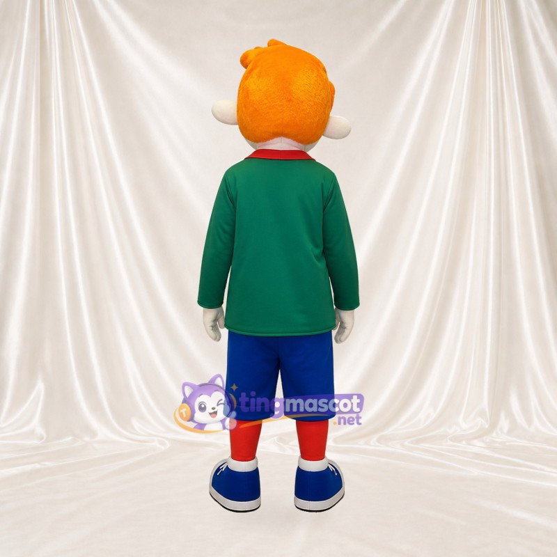 Expressive Color Schoolboy Mascot Costume Full Body for Adults School Events