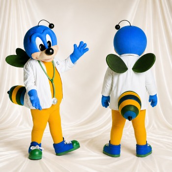 Bee Scientist Mascot Costume Full Body for Adults Promotions