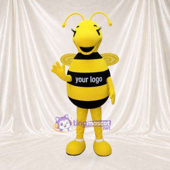 Abeille de construction jaune Costume de mascotte intégral pour adultes Événements scolaires