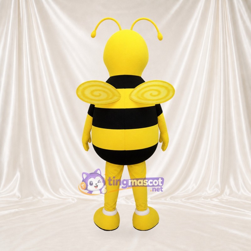 Abeille de construction jaune Costume de mascotte intégral pour adultes Événements scolaires