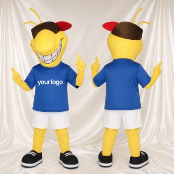 Bee Athlete Mascot Costume Full Body for Adults Sports Events