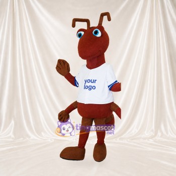 Brown Ant Athlete Mascot Costume Full Body for Adults Sports Events