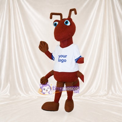 Brown Ant Athlete Mascot Costume Full Body for Adults Sports Events