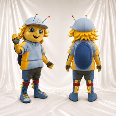 Bee Worker Mascot Costume Full Body for Adults Promotions