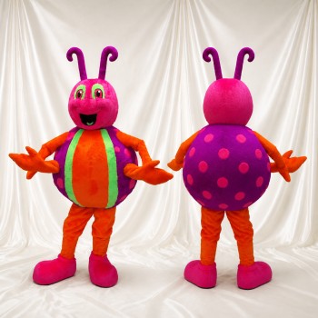 Insecte de construction Rose Costume de mascotte intégral pour adultes Événements scolaires