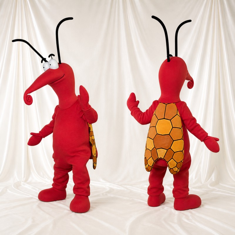 Red Insect Mascot Costume Full Body for Adults School Events