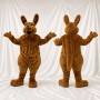 Brown and Tan Kangaroo Mascot Costume Full Body for Adults School Events