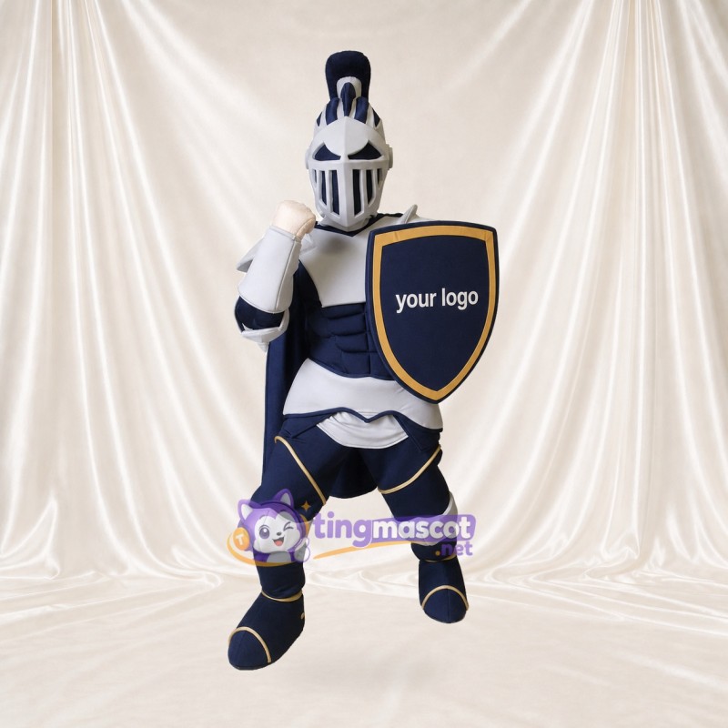 Navy Knight Mascot Costume Full Body for Adults Promotions
