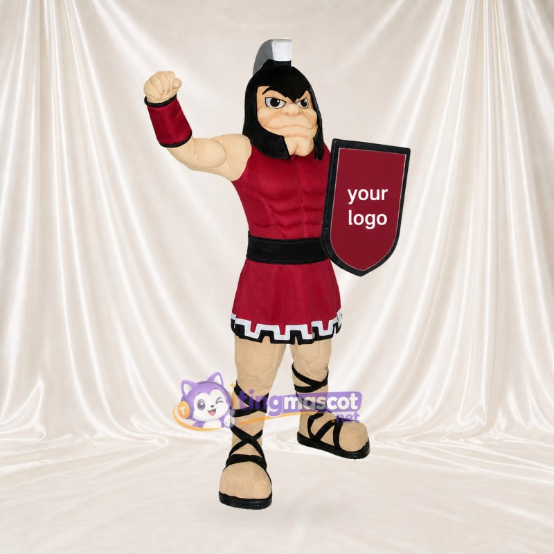 Red Warrior Mascot Costume Full Body for Adults Promotions