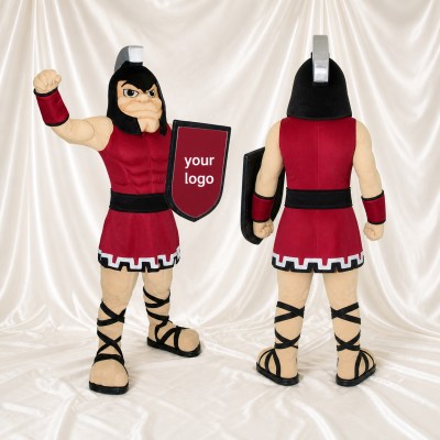 Red Warrior Mascot Costume Full Body for Adults Promotions