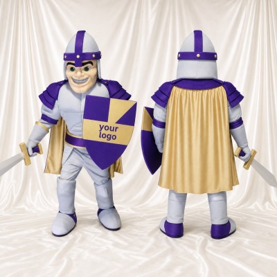 Chevalier Violet Costume de mascotte intégral pour adultes Promotions