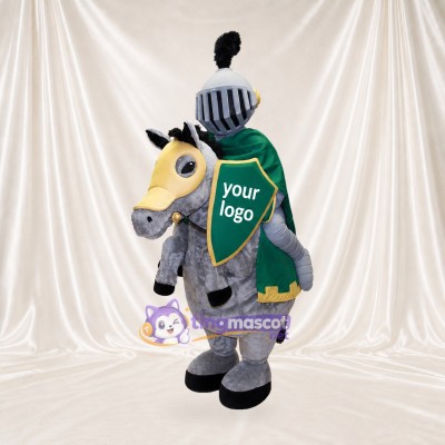 Chevalier Cheval Costume de mascotte intégral pour adultes Événements scolaires