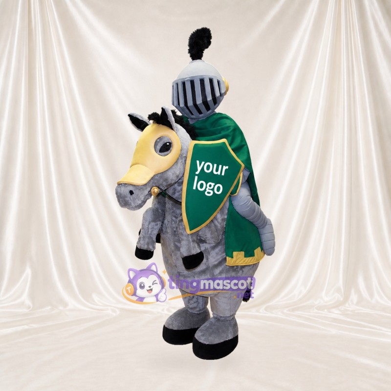 Chevalier Cheval Costume de mascotte intégral pour adultes Événements scolaires