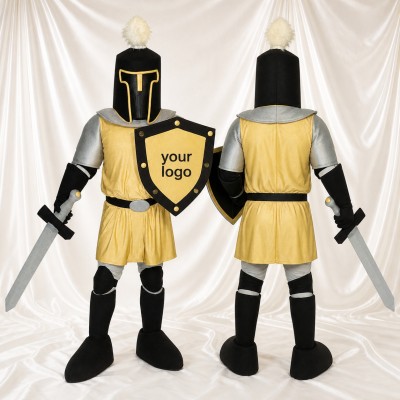 Black Knight Mascot Costume Full Body for Adults Promotions