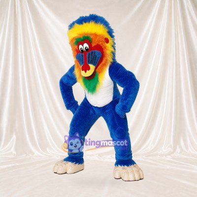 Mandrill Costume de mascotte intégral pour adultes Événements scolaires