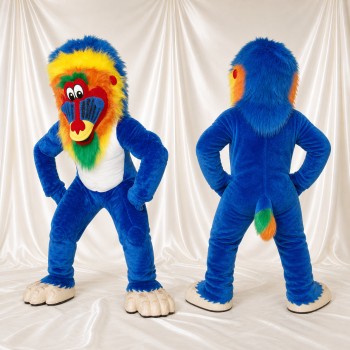 Mandrill Costume de mascotte intégral pour adultes Événements scolaires