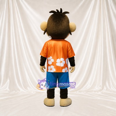 Construction Monkey Mascot Costume Full Body for Adults School Events