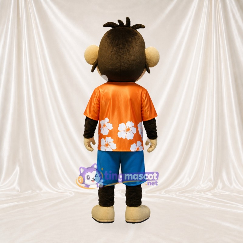 Construction Monkey Mascot Costume Full Body for Adults School Events
