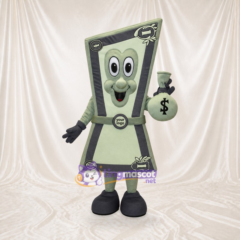 Dollar Bill Mascot Costume Full Body for Adults Promotions
