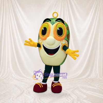 Oval Alien Mascot Costume Full Body for Adults School Events