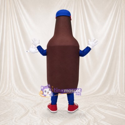 Brown Bottle Character Mascot Costume Full Body for Adults Promotions