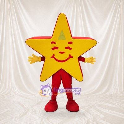 Red Star Character Mascot Costume Full Body for Adults Promotions