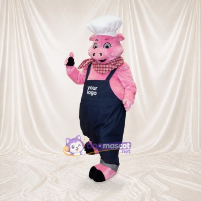Chef Pig Mascot Costume Full Body for Adults Promotions