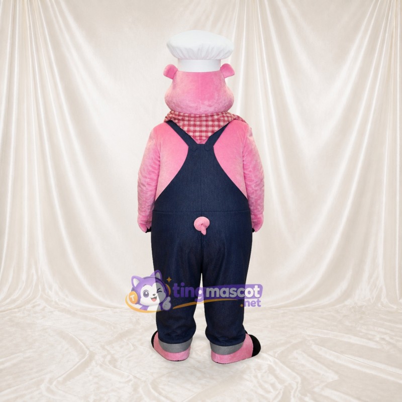 Chef Pig Mascot Costume Full Body for Adults Promotions