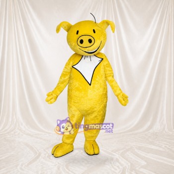 Cochon Jaune Costume de mascotte intégral pour adultes Événements scolaires