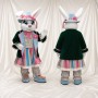 Lapin artiste Costume de mascotte intégral pour adultes Promotions
